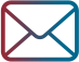 Stylized envelope icon in gradient colors
