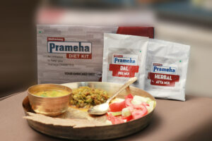58-Year-Old Sushma Dandekar Reduced HbA1c Prameha Diet Kit Box