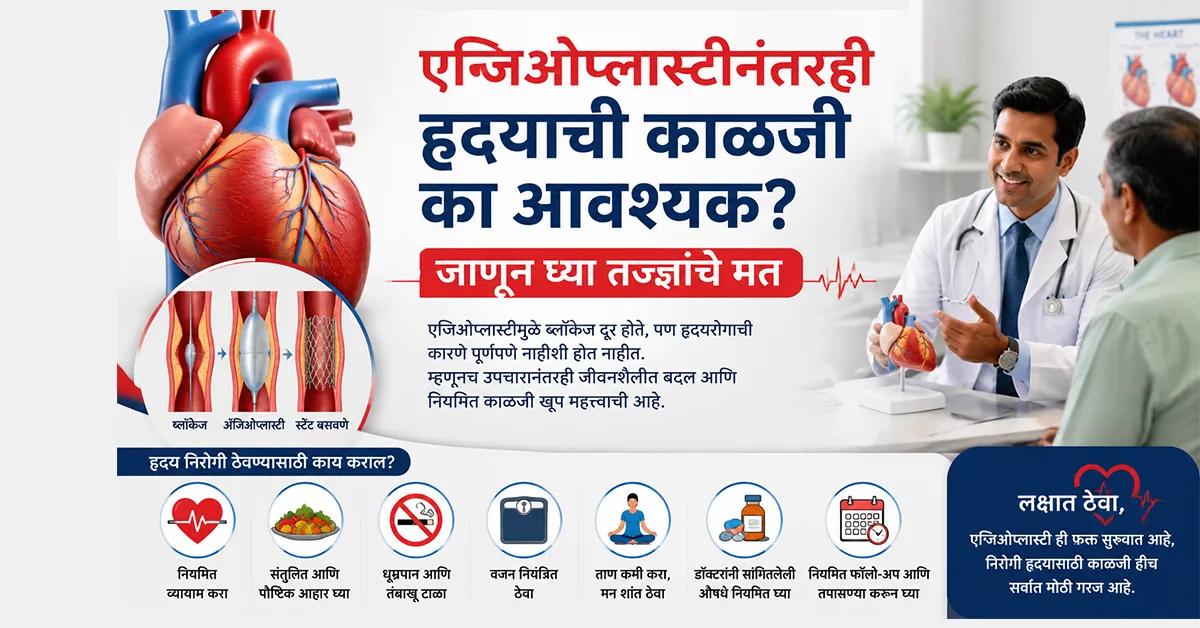 Angioplasty nantar blockage punha ka vadhte